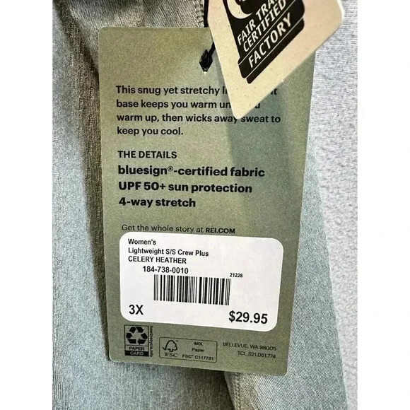 REI Co-Op Lightweight 4 Way Stretch Shirt Women's Plus Sz 3XL UPF 50+ Protection - Picture 4 of 8